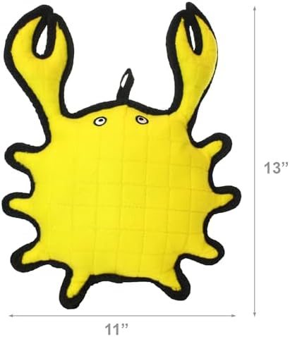 TUFFY® - 2 Pack Original : Crab Dog Toy : : Ultra Durable Plush Toy with Multiple Layers & Reinforced Seams, Washable and Floats, Original Construction