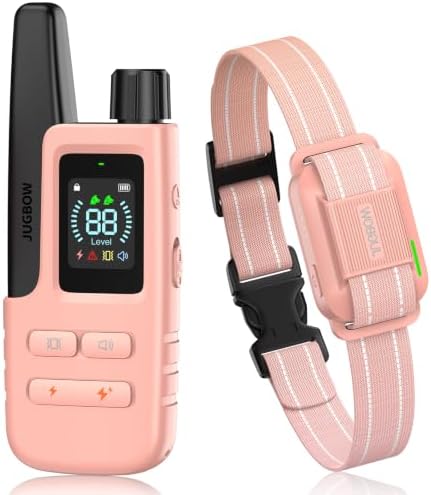 Dog Shock Collar - 4500FT Dog Training Collar with Remote | IPX8 Waterproof Electric Dog Collar with 4 Training Modes, Security Lock, Rechargeable eCollar for 10-120lbs Dogs(Hot Pink)