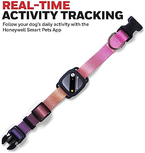 Honeywell Pet Activity Tracker with GPS for Dogs, Gradient- Use Your Collar or Included One-Size-Fits-All Collar- Geo-Fencing, Find-My-Pet Alarm, and Review History- Perfect Dog Fitness Tracker