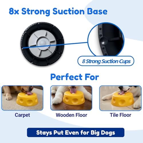 Lick and Roll Bowl for Dogs - Slow Feeder with Rolling Ball, Anxiety Relief