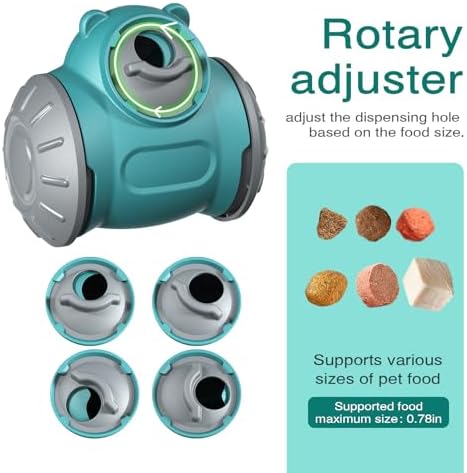 Interactive Dog Toys - Dog Puzzle Toys, Adjustable Food Dispenser, Treat Dispensing Dog Toy for Indoor Dogs, Puzzle Feeder with Slow Feeding, for Small, Medium, or Large Breeds Pet Gift (Green)