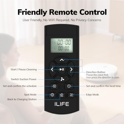ILIFE V2 Robot Vacuum Cleaner, Tangle-Free Suction | 120 Mins Runtime, Slim, Self-Charging Robotic Vacuum Cleaner, Ideal for Pet Hair and Hard Floors