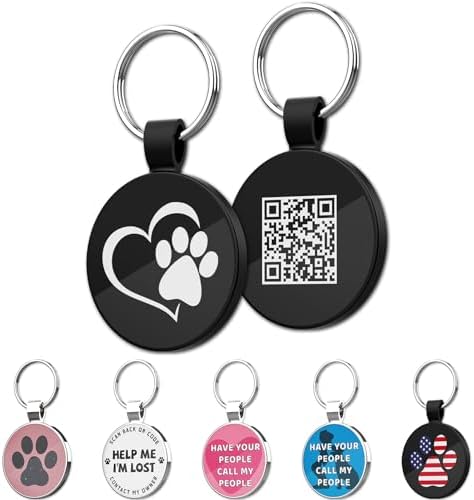 MYLUCKYTAG QR Code Dog Tags - Scan for Instant Pet Location Alert Email