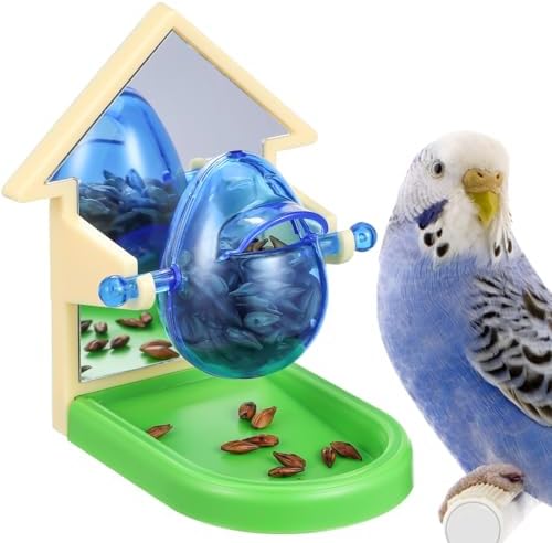 balacoo Parrot Food Leakage Toy Bird Seed Dispenser Toy for Foraging Training Bird Treat Dispenser Lightweight Feeders for Cockatiel Budgie Parakeet 3.85 X 3.14 X 3.14 in