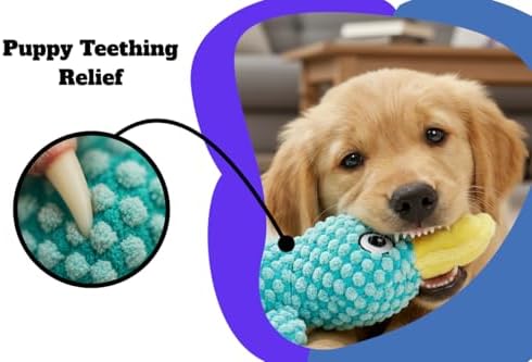 Durable Duck Stuffed Animal - Plush Dog Toys for Aggressive Chewers - Tough Squeaky Puppy Teething Relief - Small Medium and Large Breeds Interactive Play to Keep Pets Busy