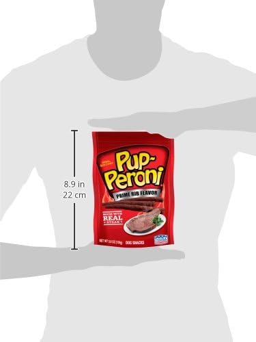 Pup-Peroni Prime Rib Flavor Dog Treats, 5.6 Oz. Bag, (Pack of 8)