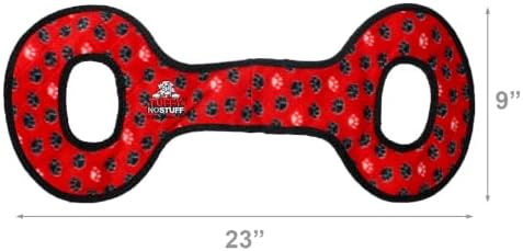 TUFFY® : No Stuff TugOWar Dog Toy: Ultra Durable Plush Toy with Multiple Layers & Reinforced Seams, Washable and Floats, Original Construction