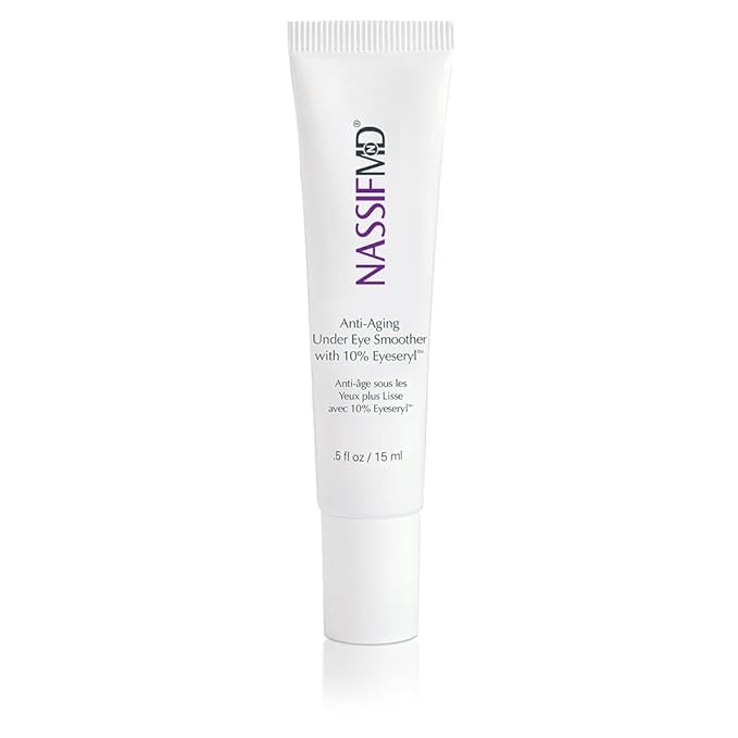 NASSIFMD Under Eye Smoother Firming Cream, Anti-Aging Eye Cream for Dark Circles, Puffiness & Wrinkles
