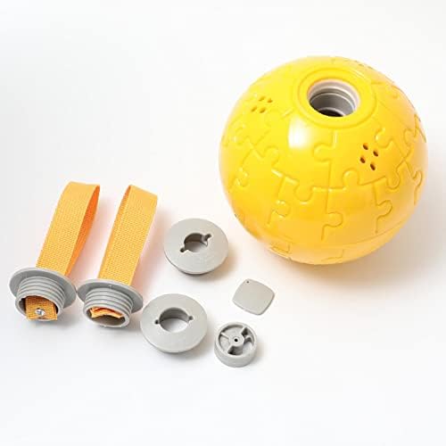 Squeaky Dog Toy Treat Dispenser Indoor Squeak Dog Toy Interactive Dog Toy Ball for Running, Small Medium Large Dogs, Aggressive Chewers