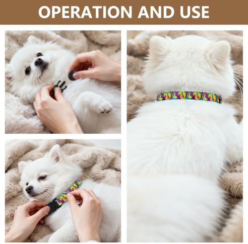 Tie Dye Spiral Red Kitten Collars 2 Pack Collar for Puppy Adjustable 10.6 to 17.1 Inches