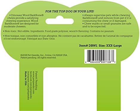 Pet Qwerks Original BarkBone - Nylon Dog Bone for Aggressive Chewers - BBQ Flavor - 7.75"
