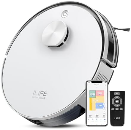ILIFE A30s Robot Vacuum, 10000Pa Max Suction | LiDAR Navigation, Home Mapping, No-Go Zone, 150 Mins, App, Voice and Remote Control, for Hard Floor, Carpet and Pet Hair