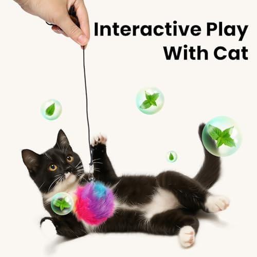 Hanging Cat Toy Bell Ball Kitten Toys for Indoor Cats Self Play