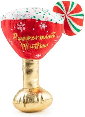 Haute Diggity Dog Puppermint Muttini Plush Dog Toy, Cocktail Parody Toy