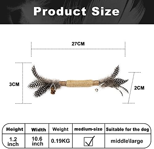 PAZ'S GIFT Catnip Toy Cat Toys Catnip Toy cat chew Toy cat Kicking silvervine Stick Teeth Cleaning Cute Kitten Teething Indoor Interactivecat Dental Care Matatabi (Feather 2pcs)