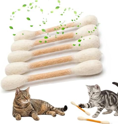 Giant Cotton Swabs Cat Toys with Catnip 6 Pk (D)