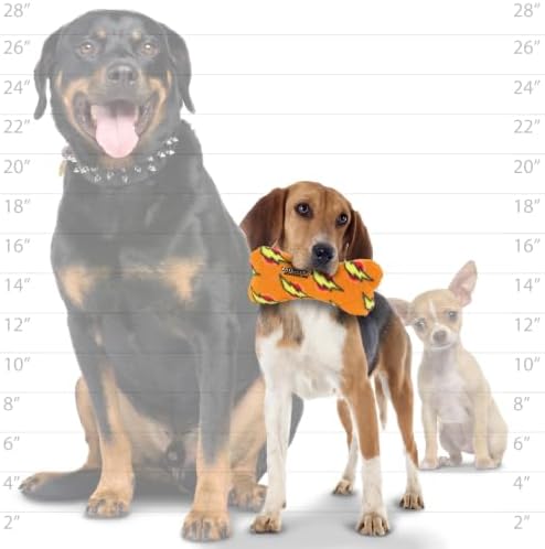 MIGHTY Tuffy 2 Pack Bone Dog Toy: Ultra Durable Plush Toy with Multiple Layers & Reinforced Seams, Washable and Floats, Vinyl Bone & Fleece