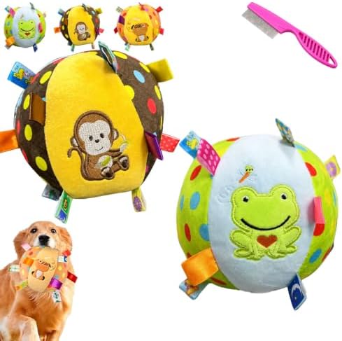 Squeaky Play Balls for Dogs,Squeaky Ball Interactive Toy，B+C