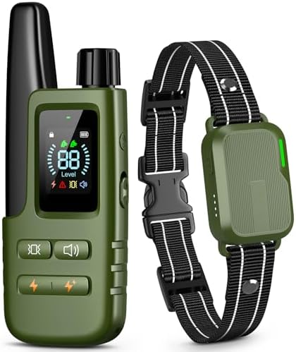 Dog Shock Collar - 4500FT Dog Training Collar with Remote for Dogs 10-120lb | IPX8 eCollar with No-Shock Mode, Beep(1-8) Vibration(1-16) Shock(0-99), Waterproof Electric Colalr for Small Medium Large Dog