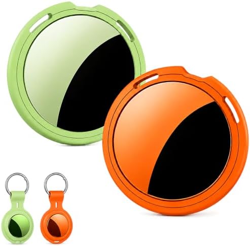 2 Pack Tracker Tags Finder Apple Find My MFi Certified Waterproof iOS Only | Bluetooth Air Smart Tags Item Finder Locator Worldwide Tracking for Key Pets Wallet Backpack Dogs Luggage Replaceable Battery