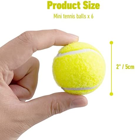 PetPrime 6PCS 2" Tennis Balls, Suitable for Mini Dog Automatic Ball Launcher Interactive Dog Fetch Toy Pet Ball Thrower Throwing Game Launcher