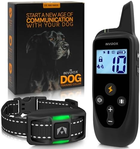 INVIROX Dog Training Collar with Remote, Shock Collar for Dogs 3300ft Range