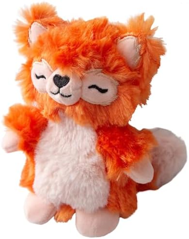 SNUG AROOZ Young Panda - Orange-White Plush Dog Toy, Squeaks & Crinkles, Pet Multi-Sensory Play, Recycled Material, 3x6 Soft-Cuddly Animal Companion