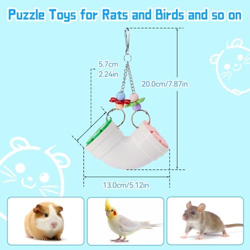 AOWPFVV Rat Enrichment Toys,Hanging Rat Foraging Toy for Cage Accessories