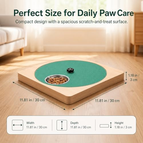 Dog Nail Scratch Board with Adjustable Resistance & Treat Box for Dogs