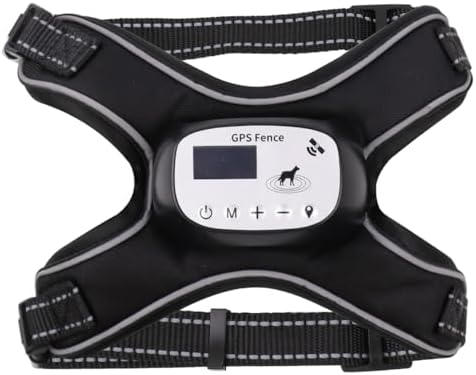 Pilipane GPS Wireless Dog Fence Electric Adjustable Dog Vest Fence with 3 Training Modes Rechargeable Pet Fence System with Reflective Strip for Outdoors