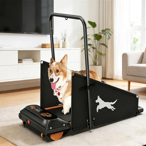 Dog Treadmill for Small/Medium Pets - Quiet Smart Pacer Treadmill, Indoor Fitness Machine with LED Display, 220LBS Capacity, Foldable Design & 0.5-6.5mph Speed