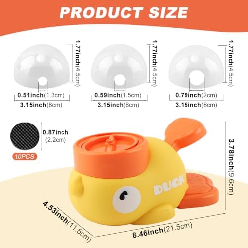 Duck Treat Dispenser, Dog Cat Slow Feeder Puzzle Toy, 3 Adjustable Openings