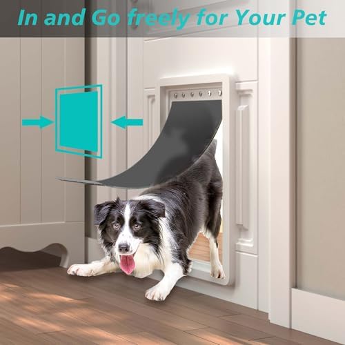 2-Pack Extra Large Dog Door Replacement Flaps with Screws | Compatible with PetSafe Freedom PAC11-11040, Flexible No-Warp Flaps, Durable Pet Door Replacement Flaps, 13 1/8" x 24 7/8"