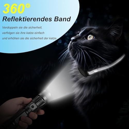 GPS Cat Tracker Collar, iOS‑Only Smart Pet Activity Tracker, 1 Pack | Cat GPS Tracker Collar, iOS Only, No Monthly Fee, Real‑Time Location, IP68, 10+ Mo Battery, Reflective Nylon, Global Tracking
