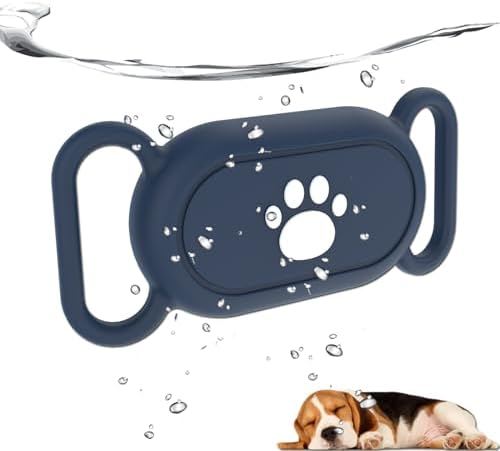 Waterproof Dog Collar Holder Compatible with Samsung Galaxy SmartTag2 | Silicone GPS Tracker Hidden Loop Holder for Smart Tag2, Anti-Lost Tag2 Case (Blue)