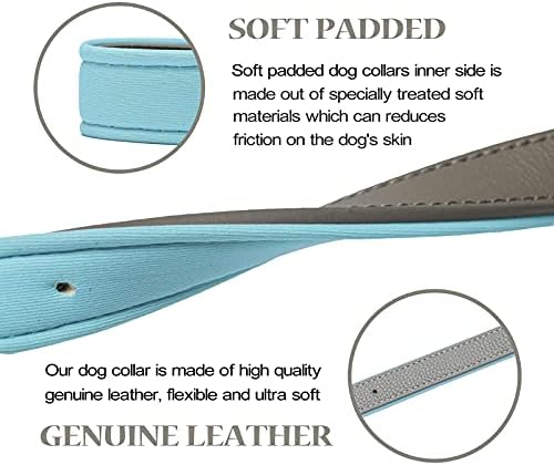 Leather Dog Collar for Small Medium Large Dogs Soft Waterproof Padded Puppy Collars