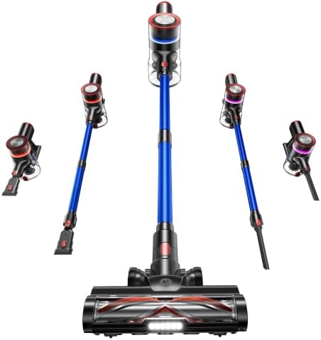 NADALY Cordless Vacuum Cleaner, 550W 45Kpa 65Mins Vacuum Cleaners for Home, Stick Vacuum with LED Display, Anti-Tangle, Self-Standing, 8-in-1 Lightweight Vacuum for Hardwood Floor/Carpet/Pet Hair