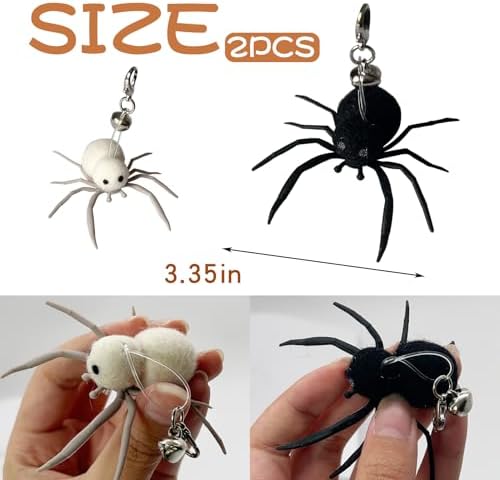Cat Toy Insects Refills, Feather Wand Replacement Insects, Kitten Interactive Toys (2Pcs Refills(Spider))