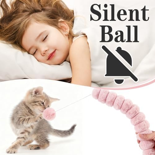 Cat Kicker Toy 3 PCS, Quiet Cat Catnip Toys for Indoor Cats