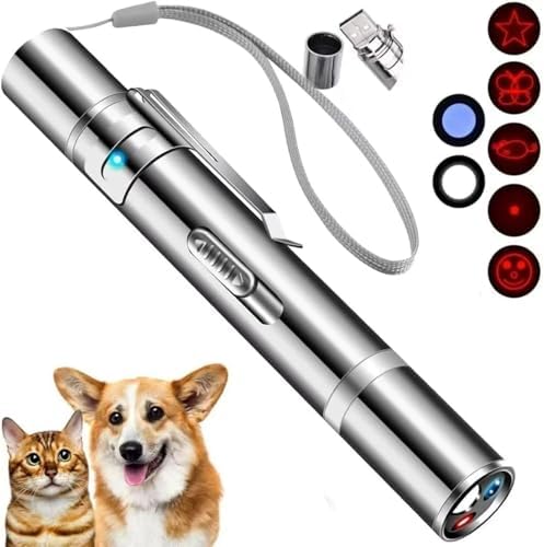 Cat Laser Pointer Toy, 3 Light Modes, 5 Fun Patterns, Interactive