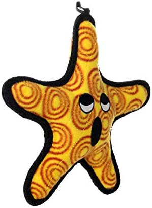 TUFFY® : 2 Pack Starfish Dog Toy: Ultra Durable Plush Toy with Multiple Layers & Reinforced Seams, Washable and Floats, Original Construction