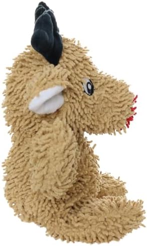 MIGHTY Tuffy Microfiber Medium Reindeer Ultra Durable Plush Dog Toy