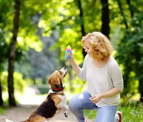 Cute Bottle Squeaky Plush Dog Toys, 2 Pack, Small Puppies & Breeds