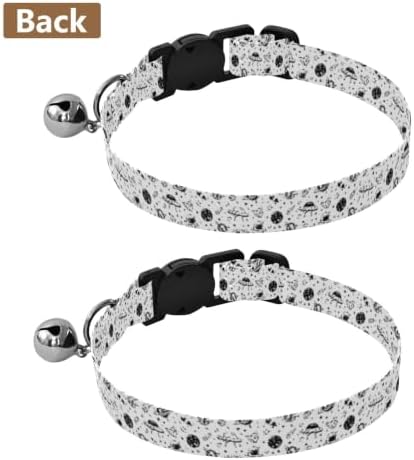 Rockets Cats Collar 2 Pack Comfortable Cat Collar Adjustable Length 10.6" to 17.1"
