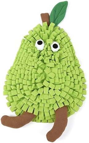 Vedem Small Animal Snuffle Mat Fleece Foraging Mats Interactive Feeding Toy Rabbit Guinea Pig Rat Hamster Anti Slip Treat Dispenser (Pear)
