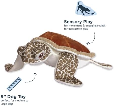 Tall Tails Plush Animated Moving Toy for Dogs, Sea Turtle