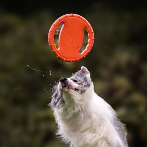 Dog Soft Flying Discs Interactive Training Toy (Orange)