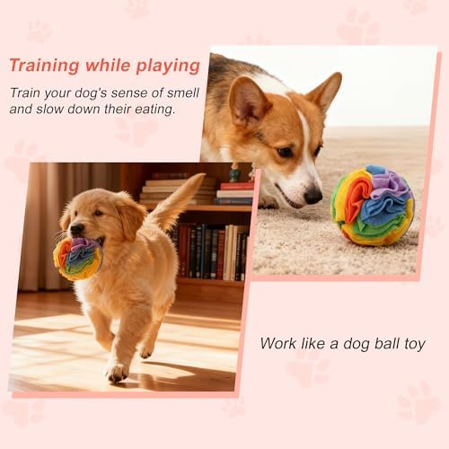 Snuffle Ball for Dogs, Interactive Dog Toys, Colorful, Small