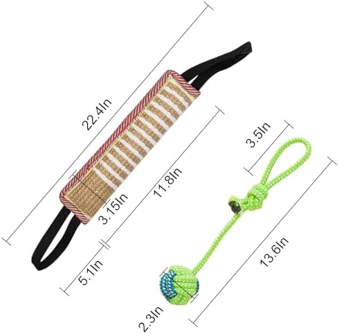 DGSL Dog Tug Toy Dog Bite Jute Pillow Pull Toy for Small and Medium Dogs