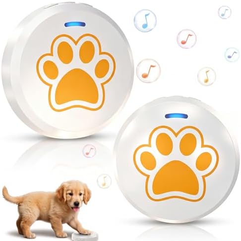 ChunHee Dog Bells to Go Outside - Bell for Dogs to Ring to Go Potty | Chew-Proof Dog Door Bell | 0-115dB Adjustable Volume & 36 Ringtones | Bells for Dog Training to Go Outside Without Barking